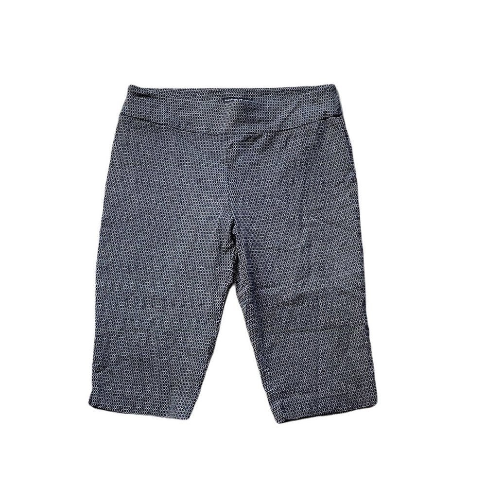 Counterparts Pull On Stretchy Shorts ~ Sz 6P ~ Black & White ~ Mid Rise